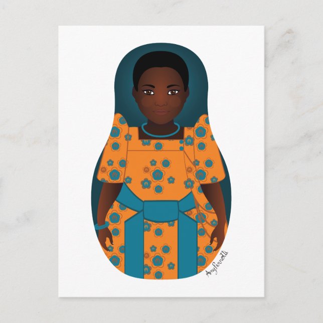 Postal Matryoshka de Uganda (Anverso)
