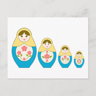 Postal Matryoshka Muñecas rusas de nidificación