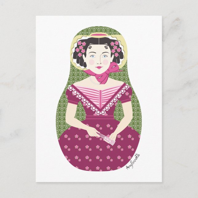 Postal Matryoshka, Rosa de Inglaterra (Anverso)