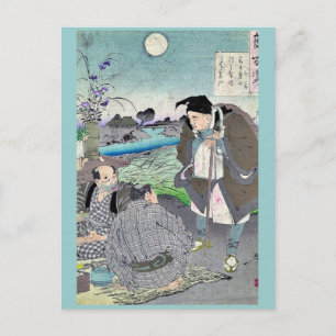 Postal Matsuo Basho por Taiso, Yoshitoshi Ukiyoe