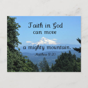 Postal Matt:17:20 La fe en Dios puede mover una montaña p