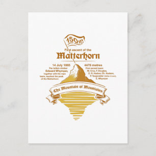 Postal Matterhorn 150 años Jubilee GOLD