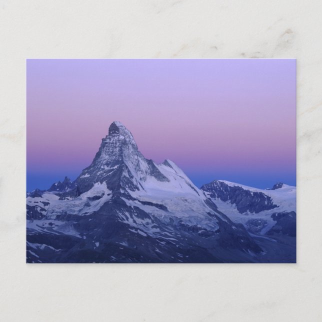 Postal Matterhorn al amanecer, Zermatt, Alpes suizos, (Anverso)