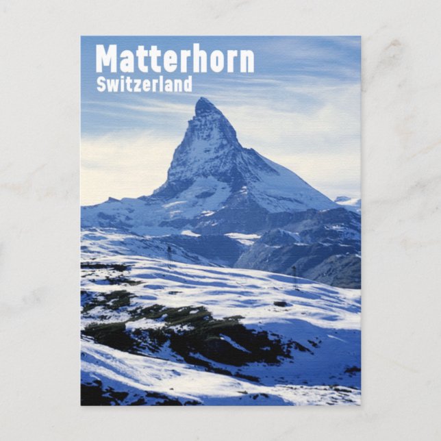Postal Matterhorn antiguo, Suiza  (Anverso)