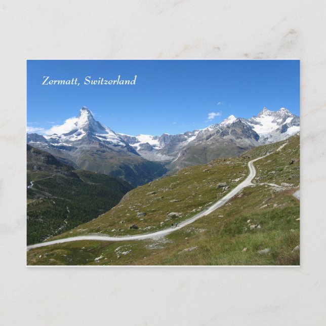 Postal Matterhorn de los Alpes suizos de Zermatt (Anverso)