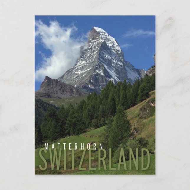 Postal matterhorn en suiza (Anverso)