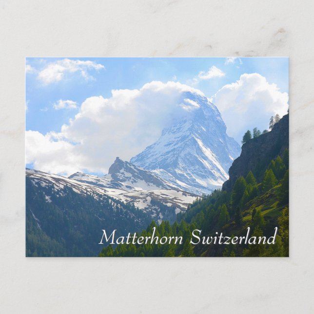 Postal Matterhorn en Suiza (Anverso)