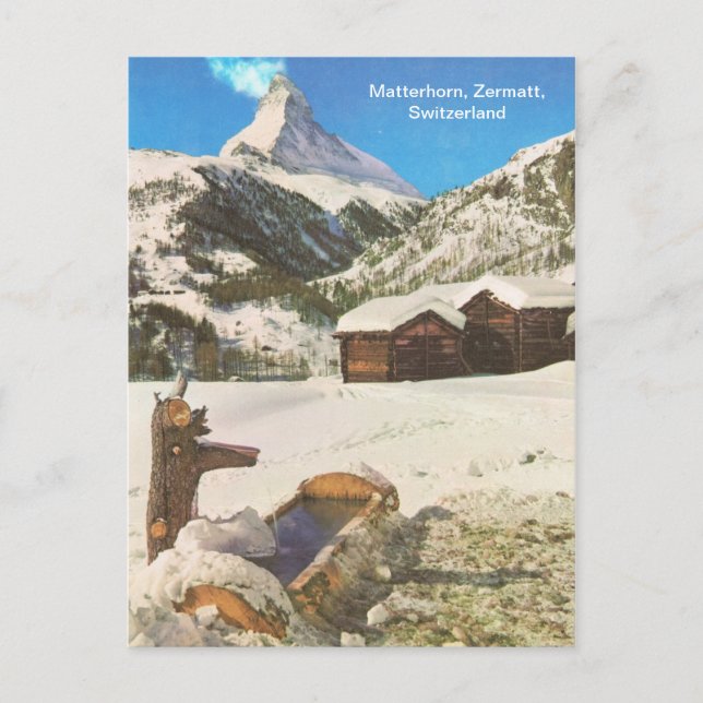 Postal Matterhorn, Zermatt, Suiza (Anverso)