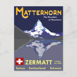 Postal Matterhorn, Zermatt, Suiza,