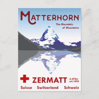 Postal Matterhorn, Zermatt, Suiza,