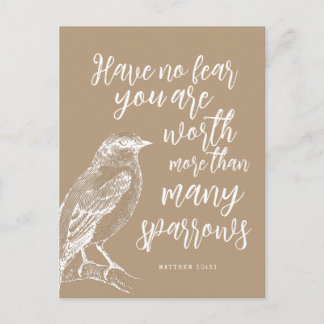 Postal Matthew 10:31 JW Alentation Postcard
