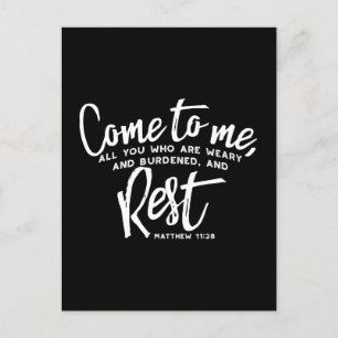 Postal Matthew 11 Biblia Verse Postcard