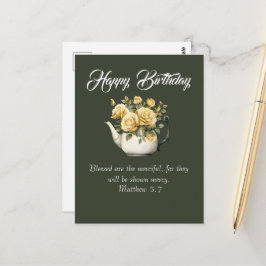 Postal Matthew 5:7 Christian Birthday Wishes