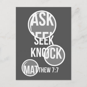 Postal Matthew 7 - Ask Seek Knock