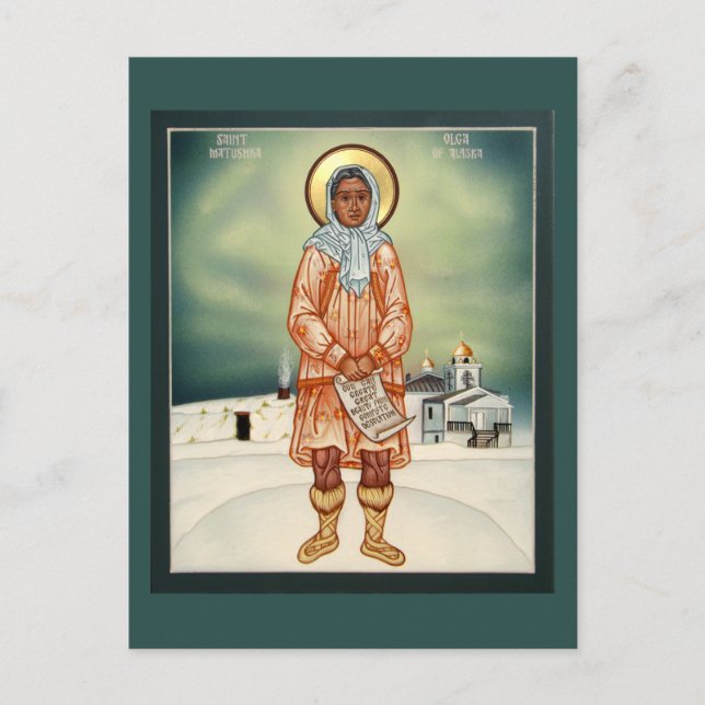 Postal Matushka Olga of Alaska Prayer Card (Anverso)