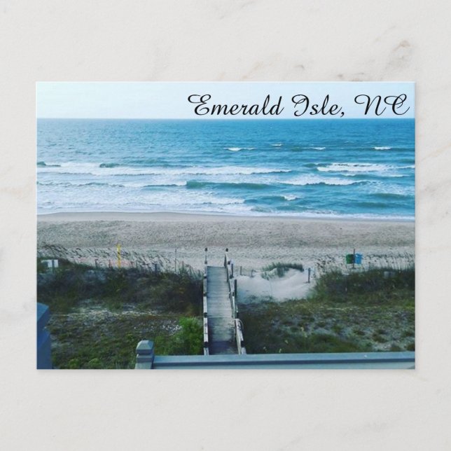 Postal matutina temprana de olas oceánicas (Anverso)