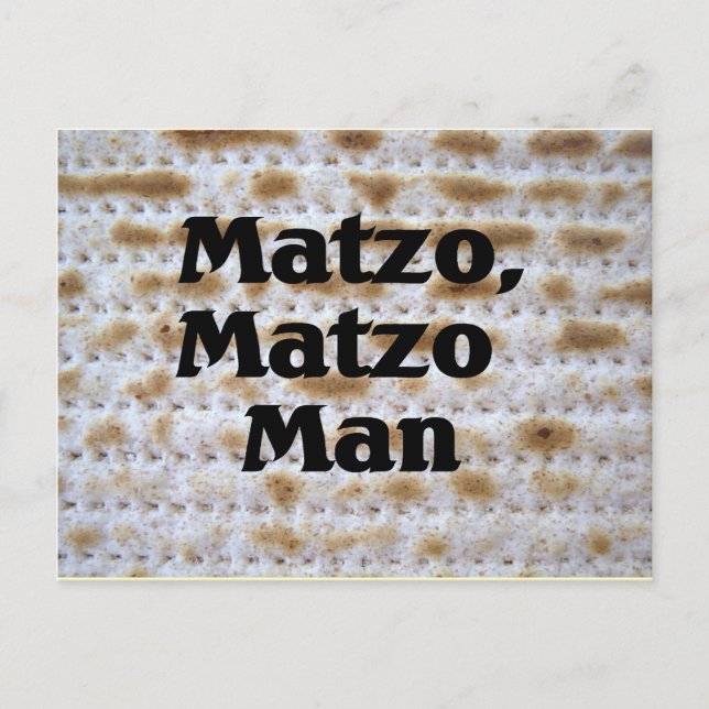 Postal Matzo, Matzo Man (Anverso)