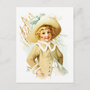 Postal Maud Humphrey: Chica de primavera bajo Willow Catk