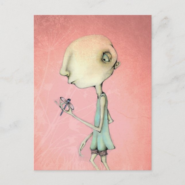 Postal Maud y su libélula (Anverso)