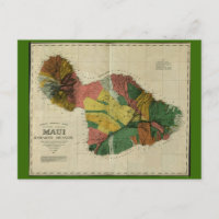 Maui, 1885, Mapa de Hawaii de época