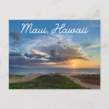 Postal Maui Hawaii Aloha Sunset Beach
