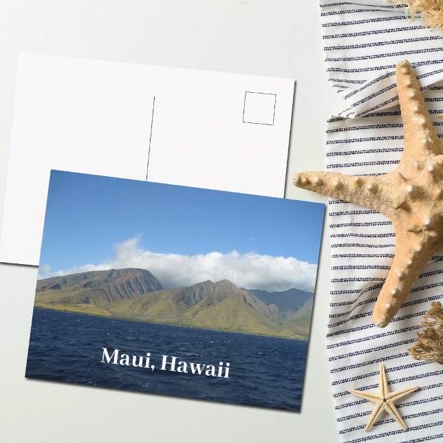 Postal Maui Hawaii Hermoso Océano de Montañas (Subido por el creador)