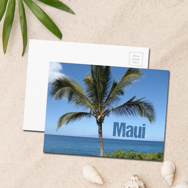 Postal Maui Hawaii Palm Tree Scenic (Subido por el creador)