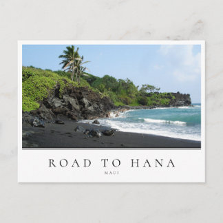 Postal Maui Road to Hana black sand beach, Hawaii