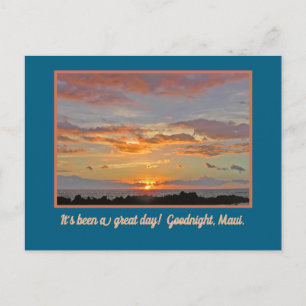 POSTAL MAUI SUNSET/EL FINAL DE OTRO GRAN DÍA EN MAUI