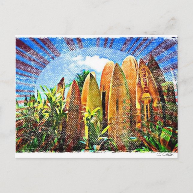 Postal Maui Surfboard Fence (Anverso)