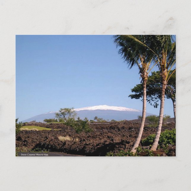 Postal Mauna Kea con cubierta de nieve (Anverso)