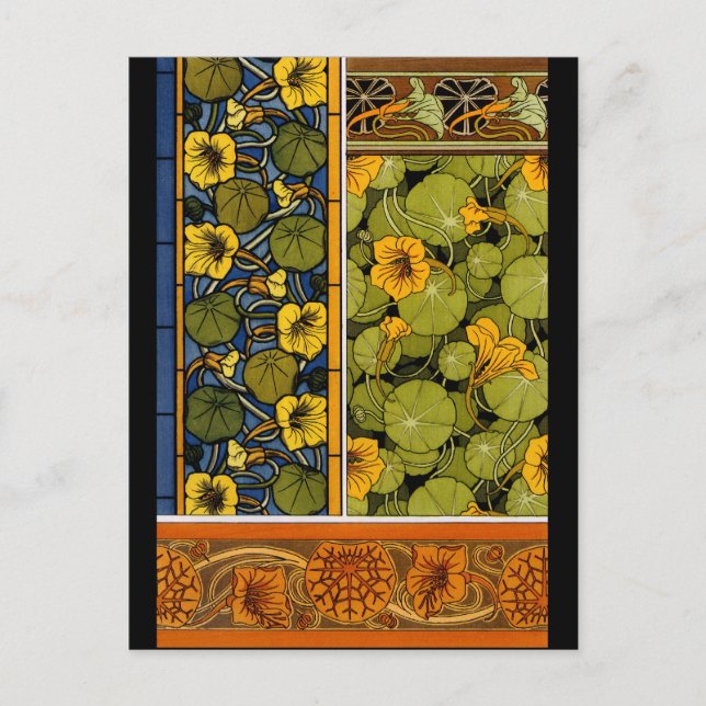 Postal Maurice Pillard ( dit Verneuil ) Floral Art Nouvea (Anverso)