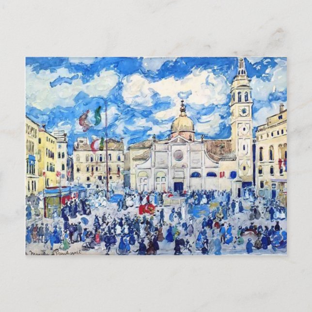 Postal Maurice Prendergast - Campo Santa Maria Formosa (Anverso)