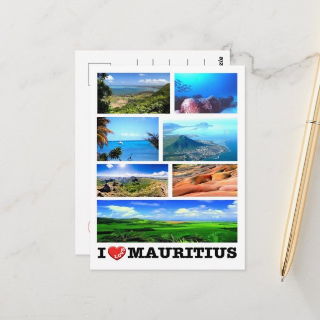 Postal Mauricio - Amo - (Anverso/Reverso In Situ)