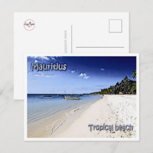 Postal Mauricio - Playa tropical -
