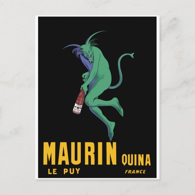 Postal Maurin Quina - Cappiello 1906 - ajenjo Apertif (Anverso)