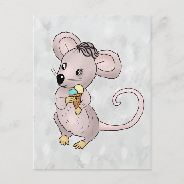 Postal Maus mit Eis (Anverso)