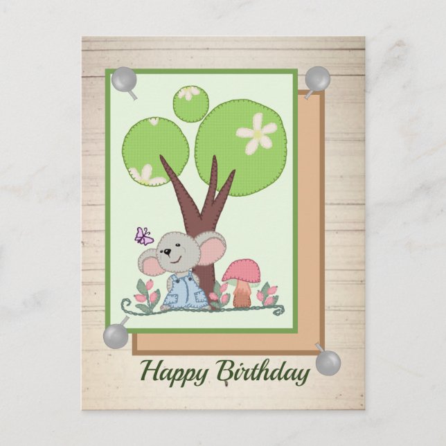 Postal Maus por término Baum (Anverso)