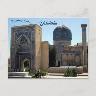 Postal Mausoleo de Guri Amir en Samarkanda Uzbekistán 