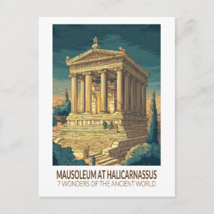 Postal Mausoleo de Halicarnaso 7 Maravillas del Mundo