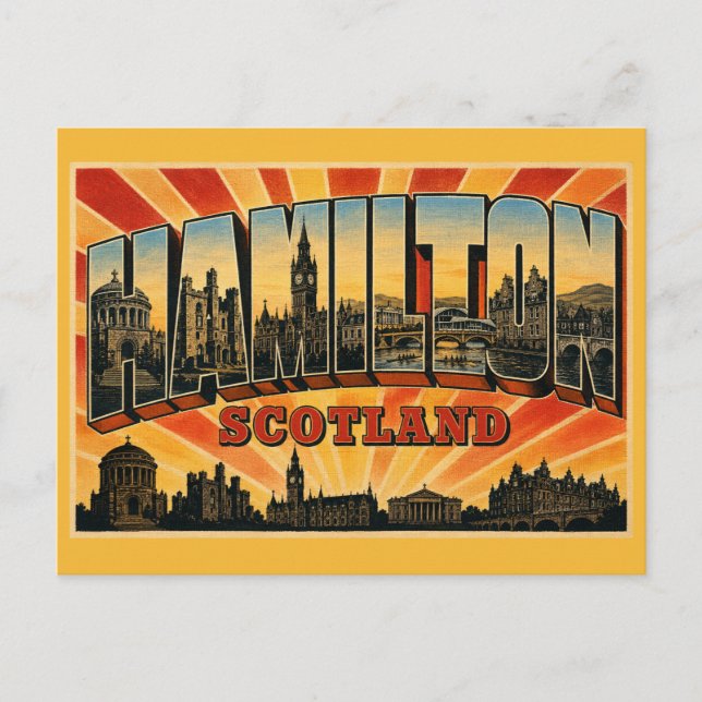 Postal Mausoleo de Hamilton Escocia (Anverso)