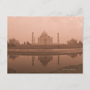 Postal Mausoleo en la orilla del río, Taj Mahal, Agra