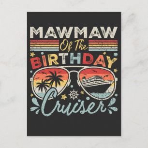 Postal Mawmaw de las vacaciones de crucero de cumpleaños