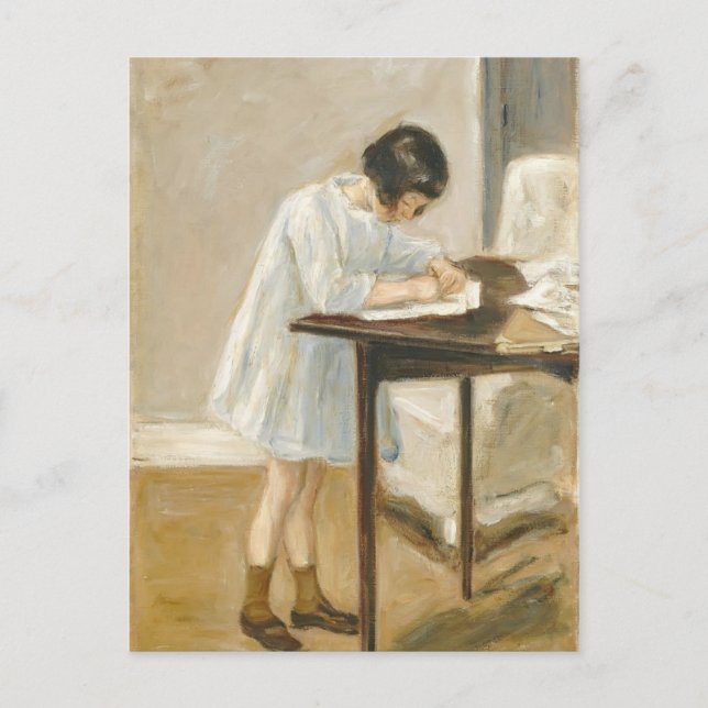 Postal Max Liebermann - La nieta del artista (Anverso)