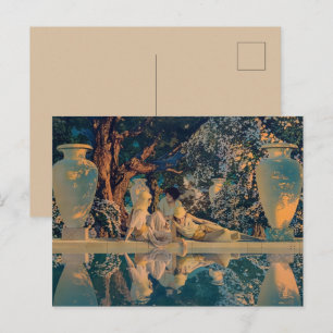 Postal Maxfield Parrish El Jardín de Alá 1918 Arte Fino