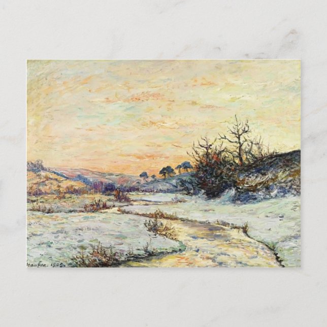 Postal Maxime Maufra - Buenos días en invierno (Anverso)