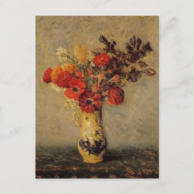 Postal Maxime Maufra- Flores de primavera (Anverso)