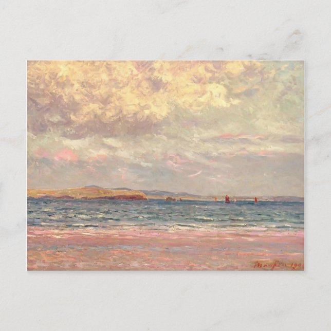 Postal Maxime Maufra- Noche, Playa Morgat (Anverso)