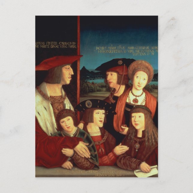 Postal Maximilian I con su primera esposa (Anverso)