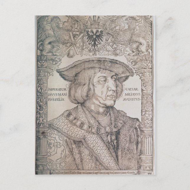 Postal Maximilian I, Emperador de Alemania, 1518 (Anverso)